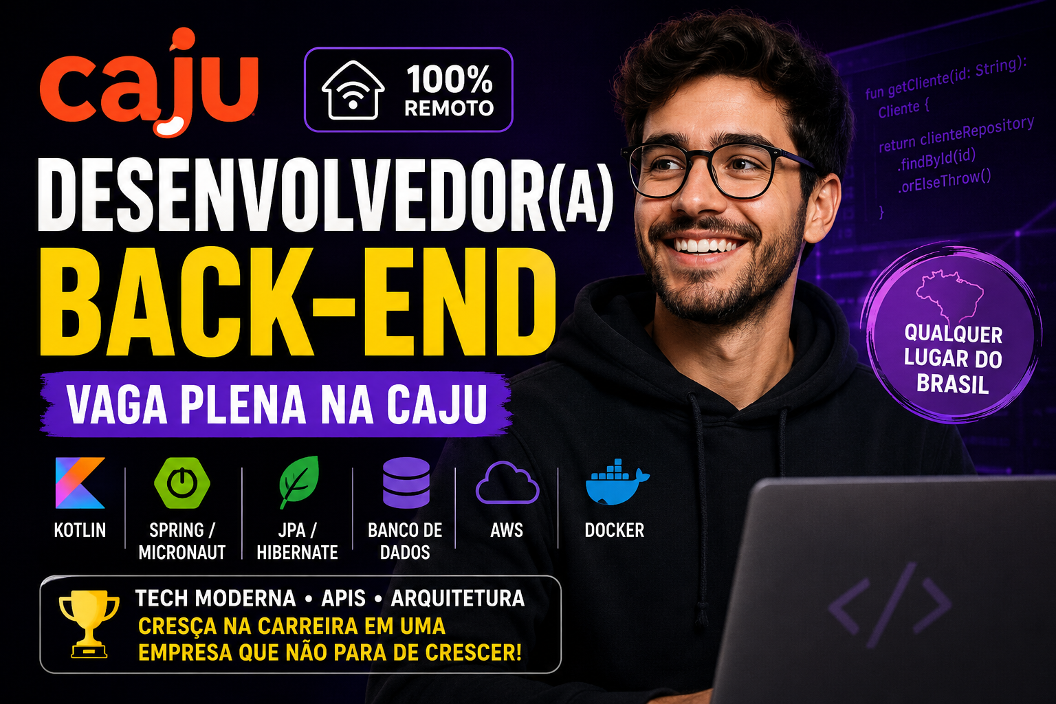 Pessoa Desenvolvedora Back-End Plena na Caju: vaga remota com foco em ...